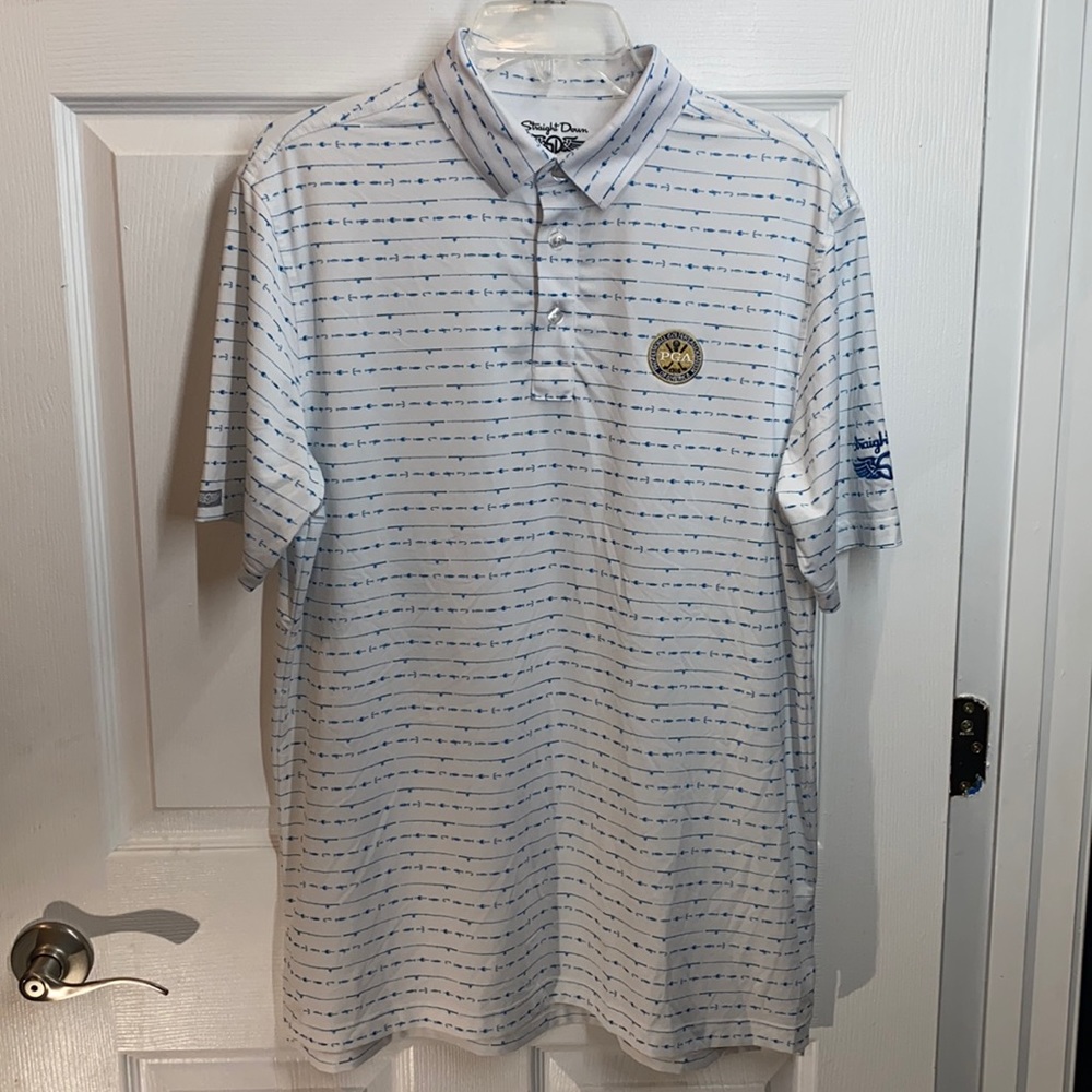 Straight Down Performance PGA Polo Golf Shirt (M)